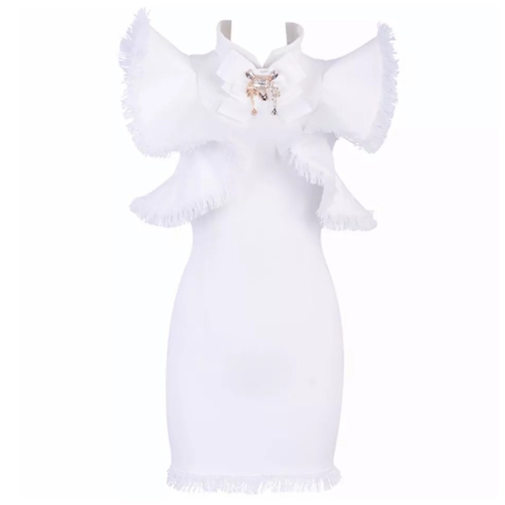 🌞 The Lara Ruffle Scuba Fabric Dress - Picture 4 of 8